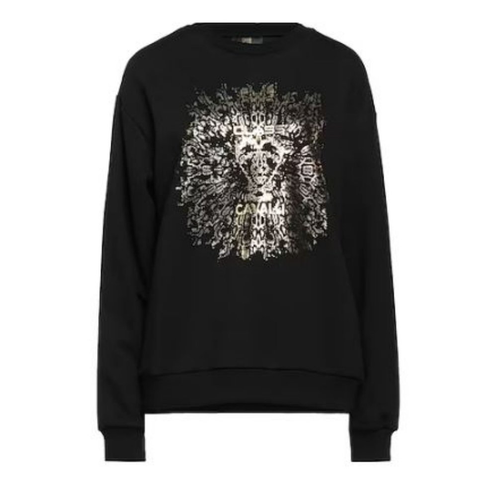 Roberto Cavalli - Cavalli Class Women Logo Sweatshirt, Black, Medium